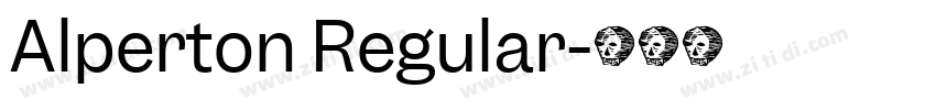 Alperton Regular字体转换